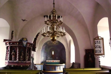 211-06.08. Unterwesg in Falbygden-Kirche von Mularp